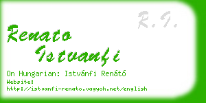 renato istvanfi business card