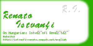 renato istvanfi business card